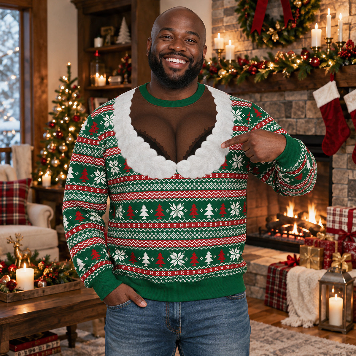 Christmas Joke Personalized All-Over-Print Sweatshirt