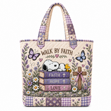Walk By Faith Personalized Quilted Tote Bag