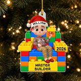 Personalized Family Acrylic Ornament – Building Joy All Season Long