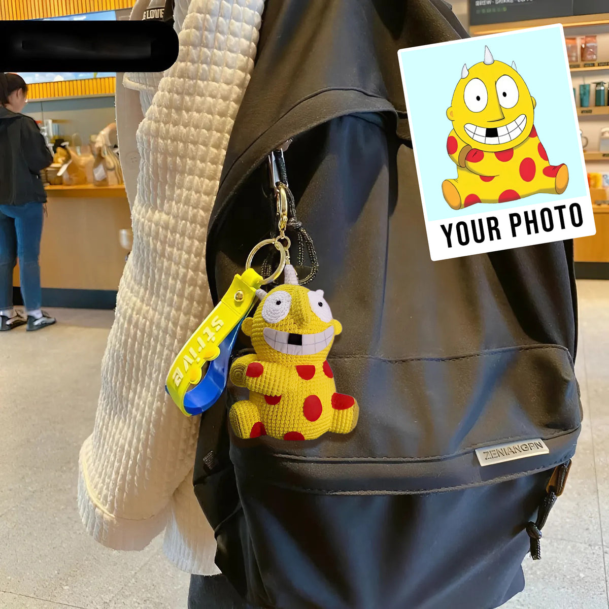 Craftzily - Custom Bag Keychain from Drawing, Keychains from Photos