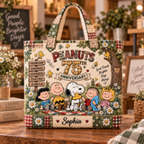 Celebrate 75 Years Of Friendship Personalized Quilted Tote Bag