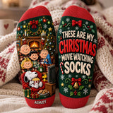 Christmas Movie Watching Personalized Socks