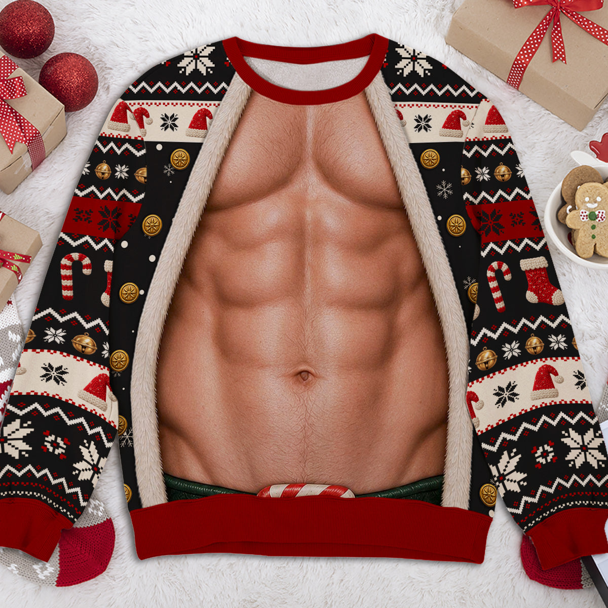 Christmas Funny Couple Personalized All-Over-Print Sweatshirt