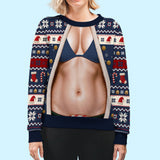 Christmas Funny Couple Personalized All-Over-Print Sweatshirt
