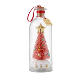 Record-a-Message Christmas Tree in a Bottle – Voice Keepsake – Pink