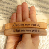 Personalized Wooden Book Page Holder – Just One More Page