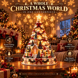 Christmas Village Lightscape Tree – 3D Tabletop Tree with Room Projection