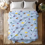 Sky Blue Magical Treasure Hunt and Fantasy Adventure Blanket