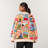 Retro Patchwork Memories Personalized Knit Cardigan