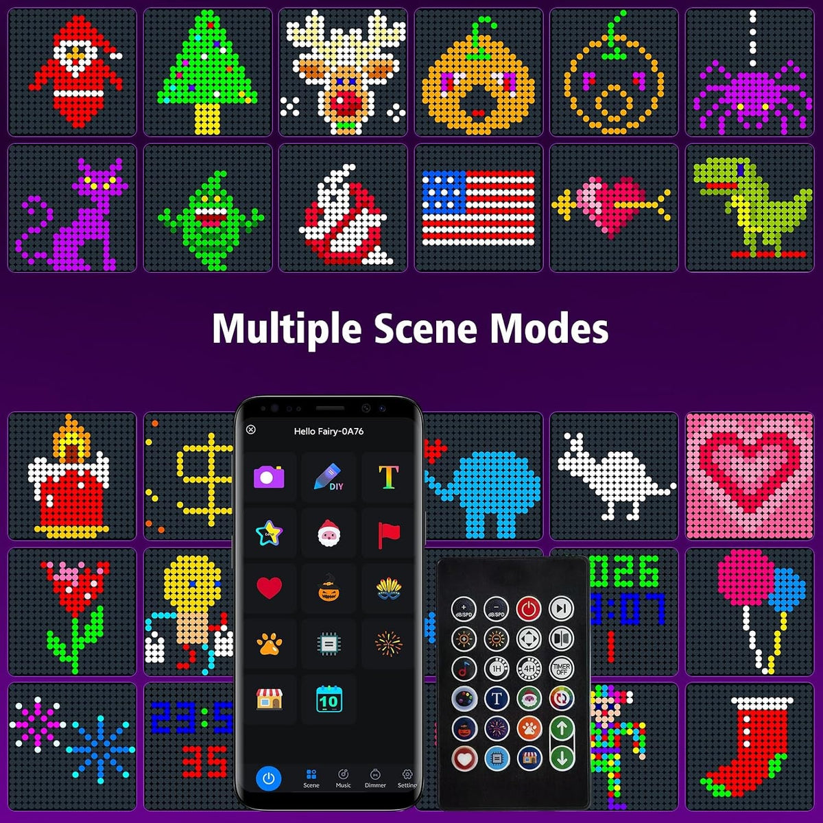 Smart Pixel Christmas Curtain Lights – 400 RGB LEDs, App Control