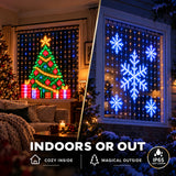 Smart Pixel Christmas Curtain Lights – 400 RGB LEDs, App Control
