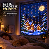 Smart Pixel Christmas Curtain Lights – 400 RGB LEDs, App Control