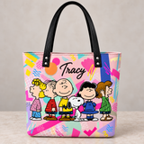 A Little Happiness Everywhere Custom Name Gift For Her - Personalized Tote Bag