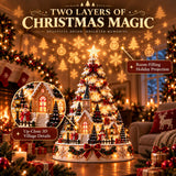 Christmas Village Lightscape Tree – 3D Tabletop Tree with Room Projection