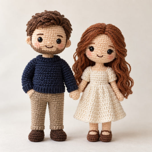 Custom Couple Crochet Dolls from Photo