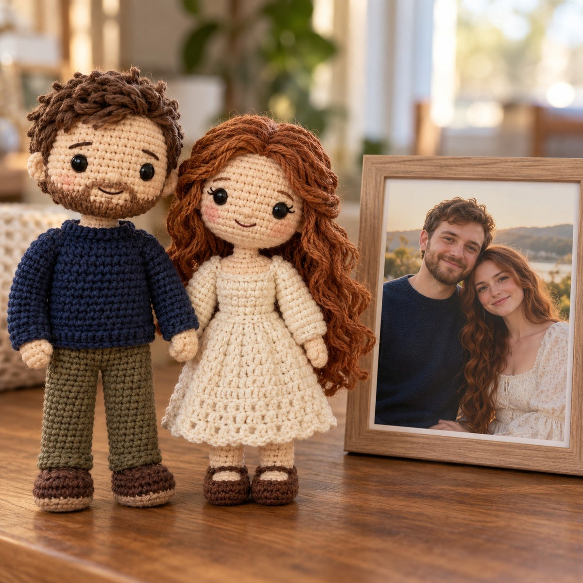 Custom Couple Crochet Dolls from Photo – made from your photo
