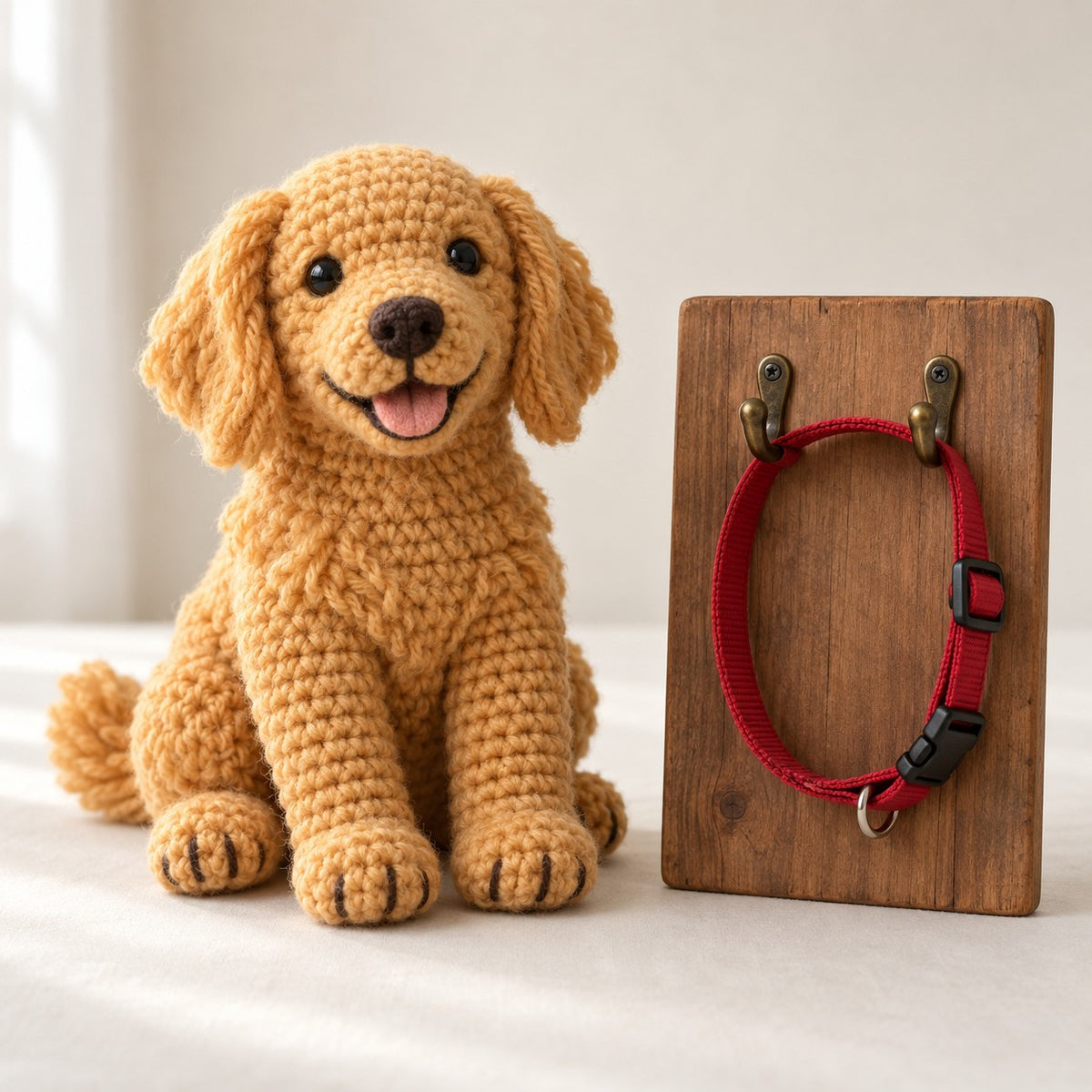 Custom Crochet Pet Portrait + Memorial Collar Sign Set