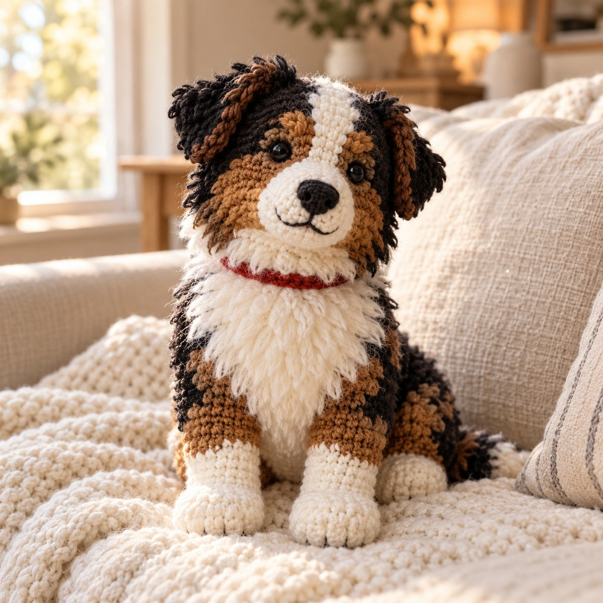 Custom Crochet Pet Portrait from Photo – lifestyle