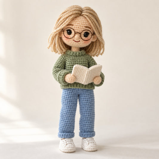 Custom Crochet Portrait Doll from Photo