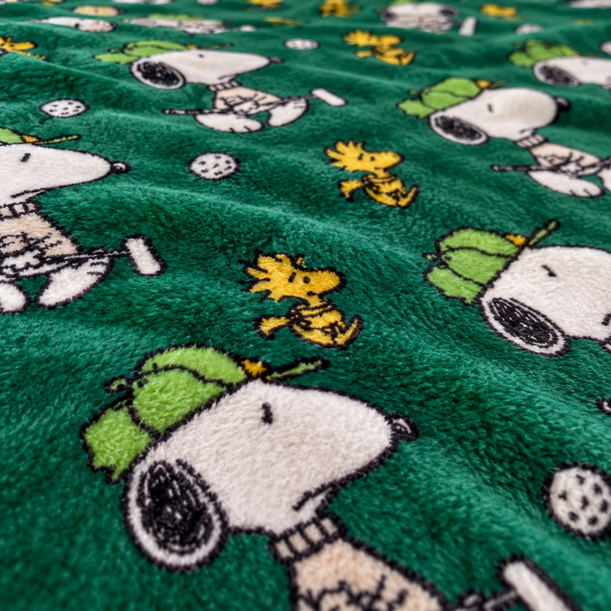 Playful Golf Day Cartoon Friends Throw Blanket