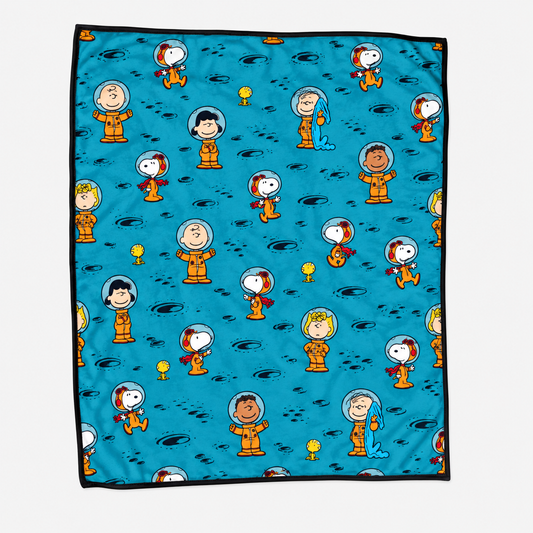 Little Space Explorers Moon Mission Adventure Throw Blanket