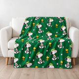Playful Golf Day Cartoon Friends Throw Blanket