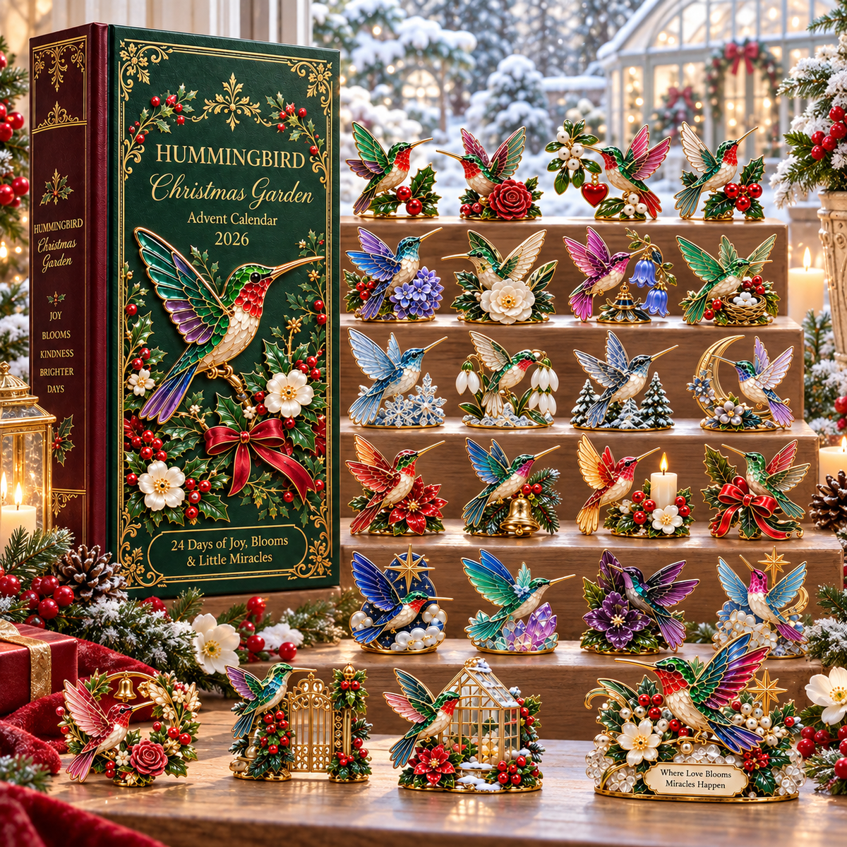 Hummingbird Christmas Garden Advent Calendar 2026 – 24 Days of Joy in Bloom