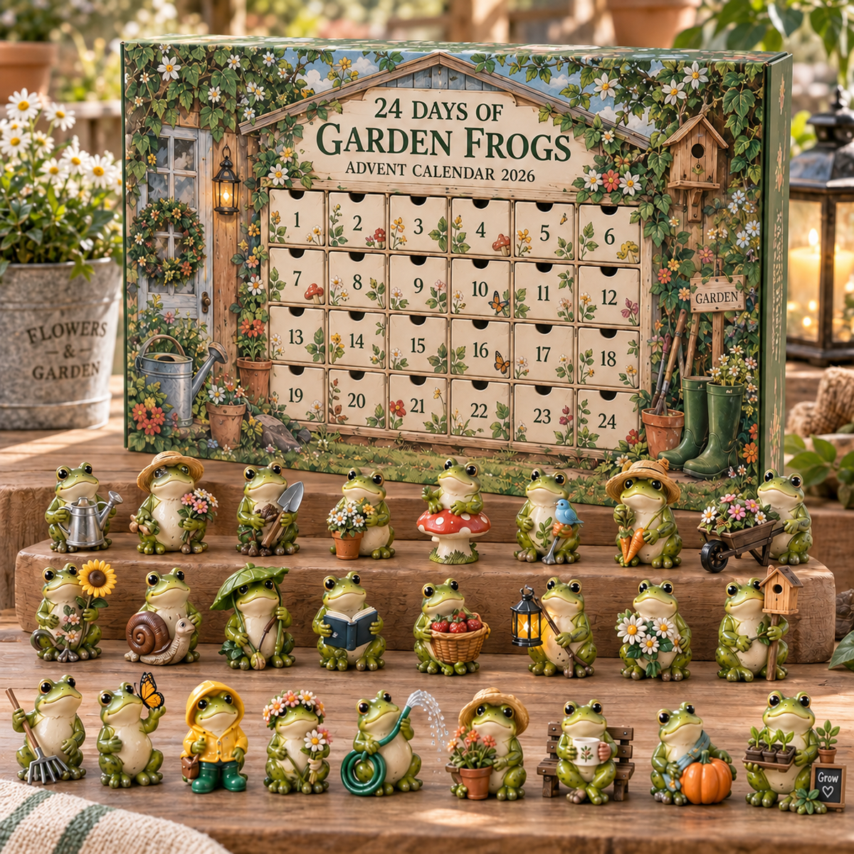Garden Frog Advent Calendar – 24 Little Frog Friends