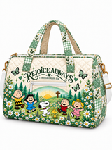 Rejoice Always Personalized Quilted Duffle Bag
