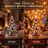Christmas Village Lightscape Tree – 3D Tabletop Tree with Room Projection