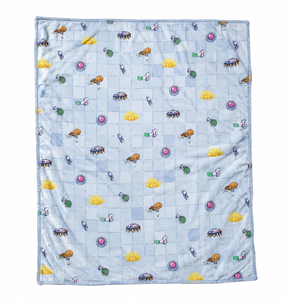 Sky Blue Magical Treasure Hunt and Fantasy Adventure Blanket