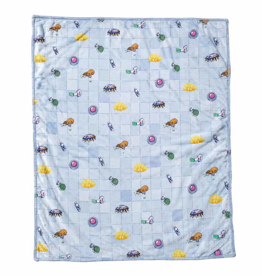 Sky Blue Magical Treasure Hunt and Fantasy Adventure Blanket