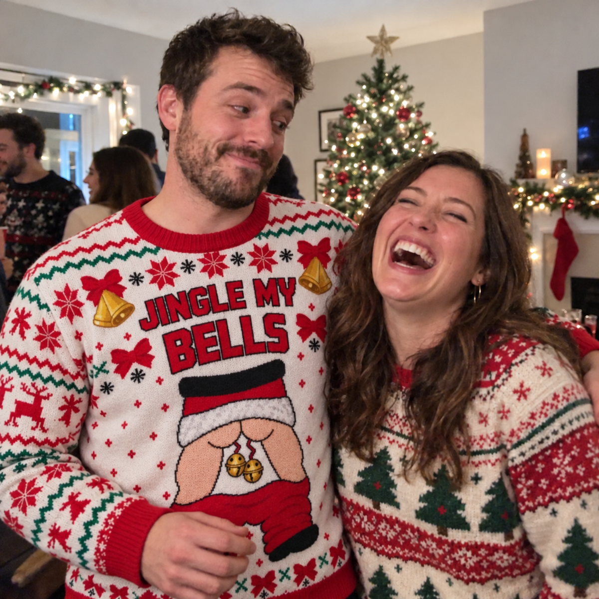 Ring My Bells - Funny Christmas Ugly Sweatshirt
