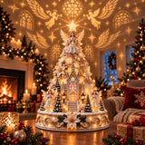 Christmas Village Lightscape Tree – 3D Tabletop Tree with Room Projection
