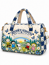 Rejoice Always Personalized Quilted Duffle Bag