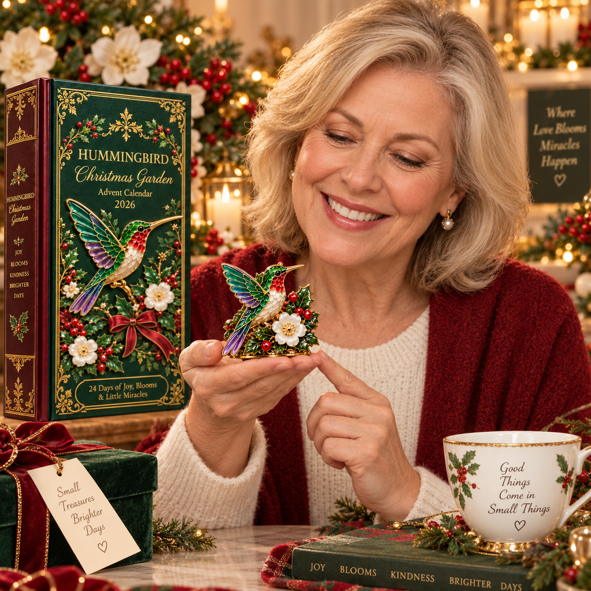 Hummingbird Christmas Garden Advent Calendar 2026 – 24 Days of Joy in Bloom