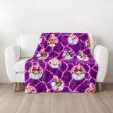 Purple Lightning Power Battle and Epic Warrior Legends Blanket