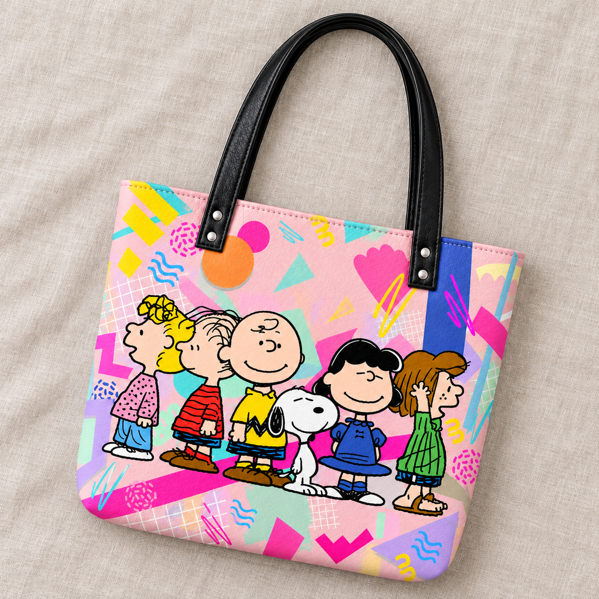 A Little Happiness Everywhere Custom Name Gift For Her - Personalized Tote Bag