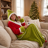 Christmas Grump Heated Hooded Robe – Sherpa Lined