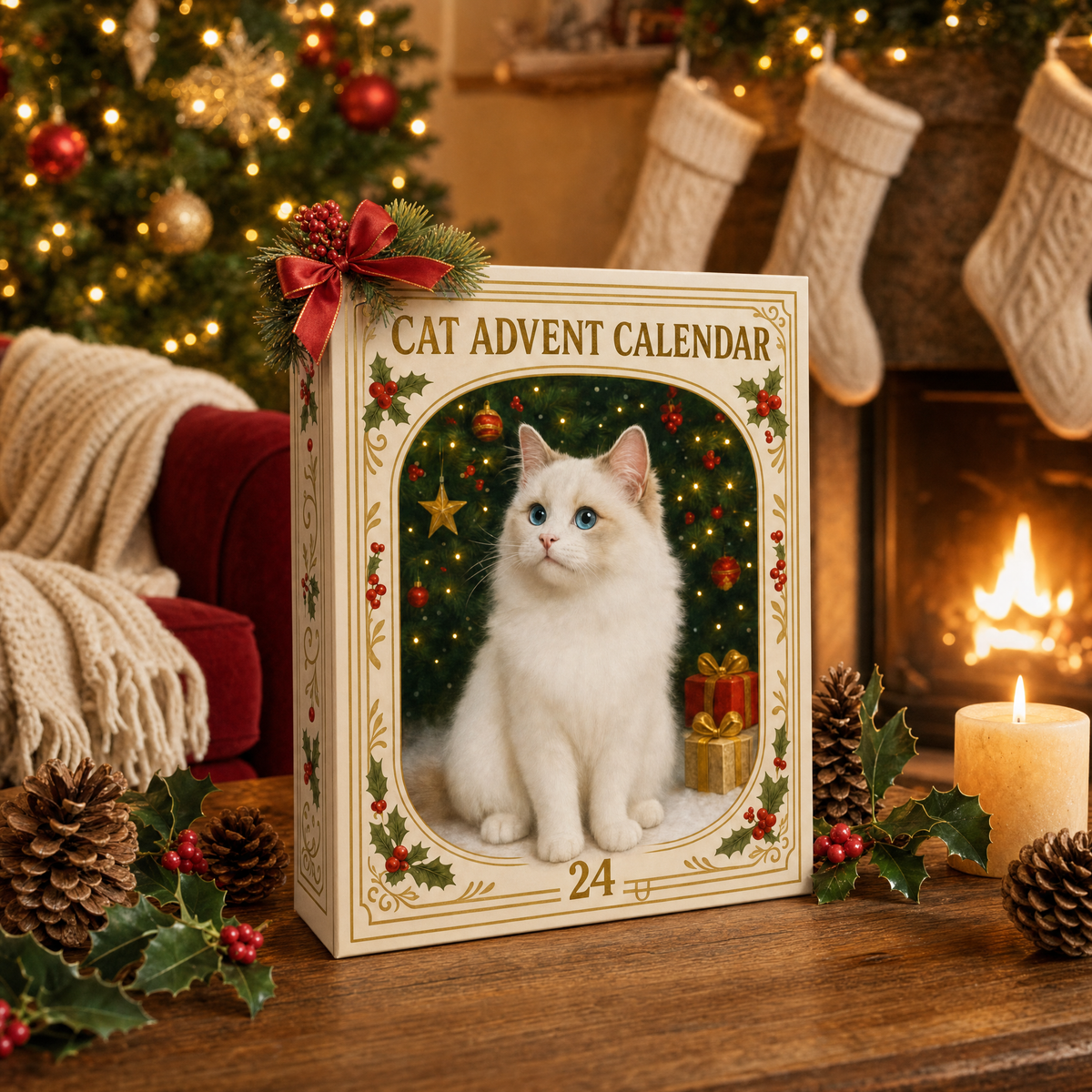 Cat Advent Calendar – 24 Days of Mini Cat Ornaments