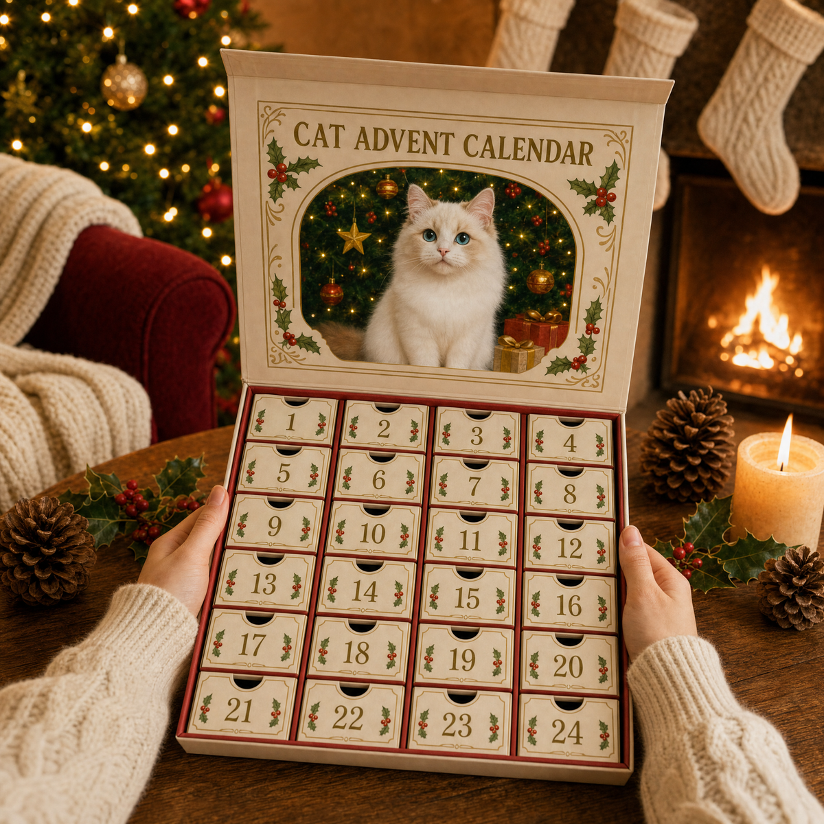 Cat Advent Calendar – 24 Days of Mini Cat Ornaments