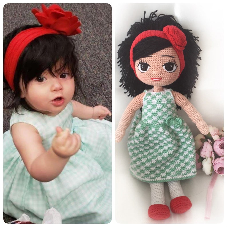 Craftzily - Personalized Doll Look a like Doll Portrait Amigurumi Doll Crochet