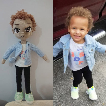 Craftzily - Personalized Doll Look a like Doll Portrait Amigurumi Doll Crochet