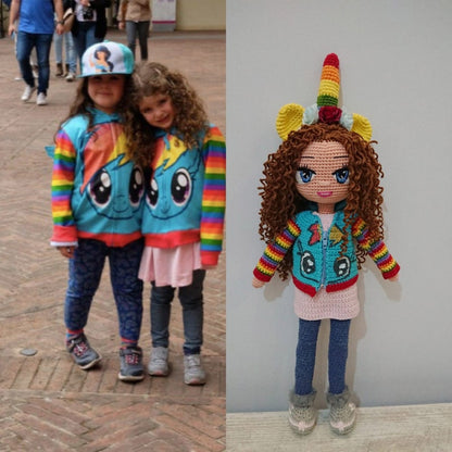 Craftzily - Personalized Doll Look a like Doll Portrait Amigurumi Doll Crochet
