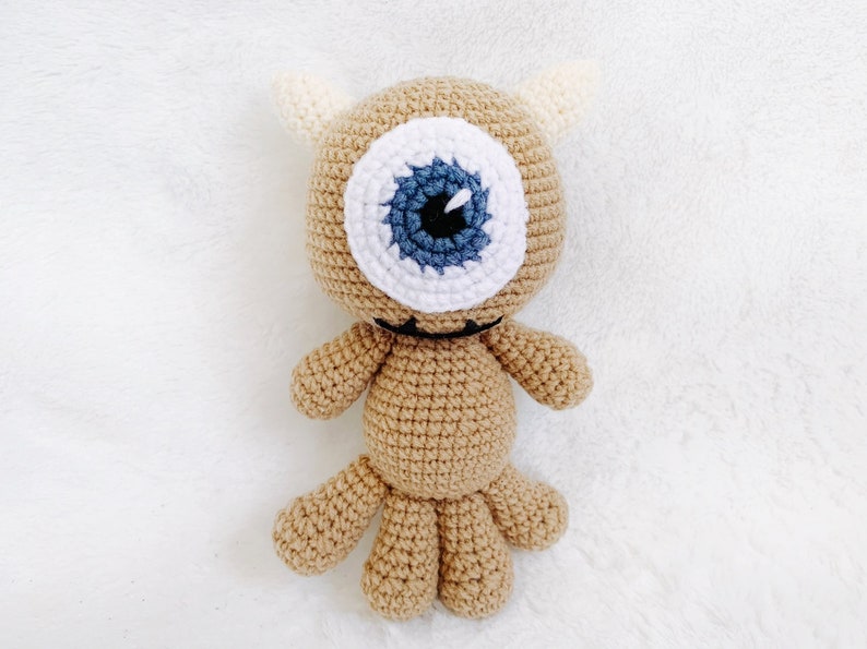 Craftzily - Little Mikey Teddy Bear Crochet doll, Monster Amigurumi, Crochet Monster, Halloween Gifts