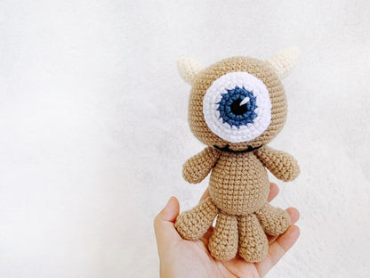 Craftzily - Little Mikey Teddy Bear Crochet doll, Monster Amigurumi, Crochet Monster, Halloween Gifts