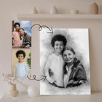 Add Loved One to Photo - Memorial Portrait for Deceased Father Mom - Gift for Loss of Loved One - Remembering Passed Away Loved One