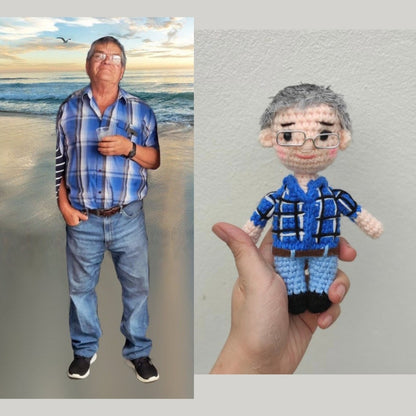 Craftzily - Personalized Crochet Memorial, In Loving Memory, Dad Grandparent Memorial