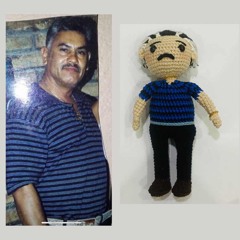 Craftzily - Personalized Crochet Memorial, In Loving Memory, Dad Grandparent Memorial