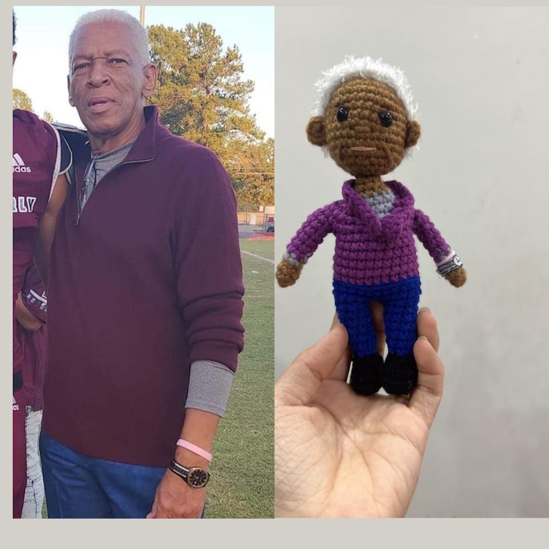 Craftzily - Personalized Crochet Memorial, In Loving Memory, Dad Grandparent Memorial